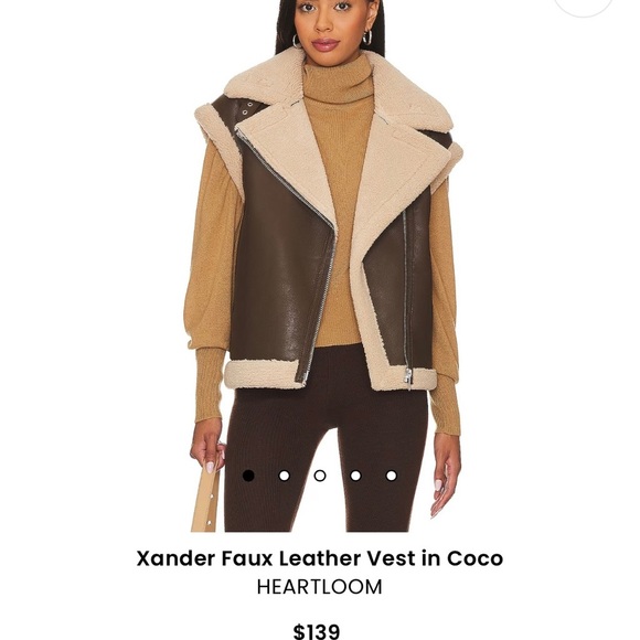 Heartloom Revolve Xander Faux Leather Vest in Coco - Picture 6 of 6